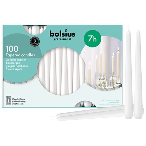100x bolsius tapered - 100x, 10"