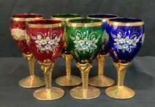 Vintage Bohemian Stemware Set