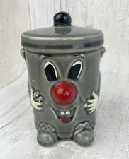 Vintage 3-2-1 Dusty Bin money box piggy bank - 1980s - Ceramic - 12cm