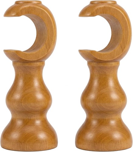 Wooden curtain pole brackets - curtain,