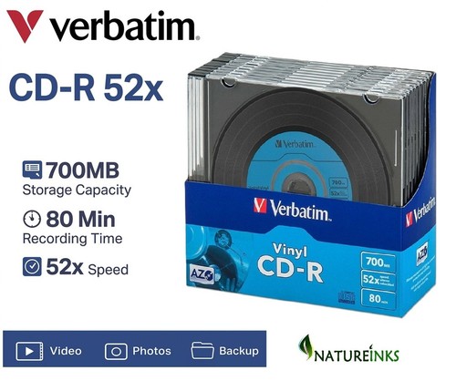 Genuine verbatim vinyl r - genuine, cd-r
