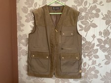Mens P.G. FIELD Gilet Utility Hunting Fishing  body warmer brown Uk medium vgc