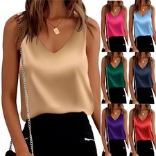 Ladies Strappy Satin Silk Vest