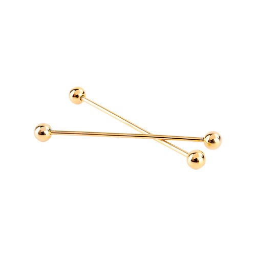 2pcs men gold plated tone - gold,