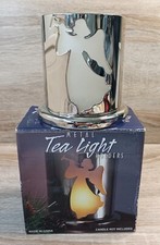 Silver Metal Christmas Angel Tealight Candle Holder