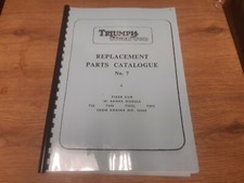 TRIUMPH T20, Tiger Cub No. 7, 1960 Spares Parts book, - TCP07 