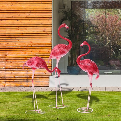 Pack flamingo garden statue - flamingo,