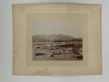 York & Lancaster Regiment India Military Camp Tents Mountains c1890 VTG Photo