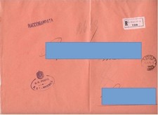 ITALY - REGIA MARINA SHIP MASTER - ENVELOPE WITH POSTAL CANCELLATIONS AND ROUND AMM.VO