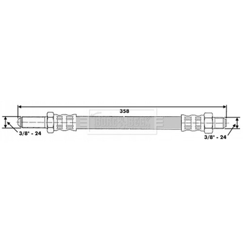 Brake hose bbh6525 borg beck - hose,