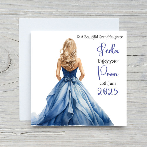 Personalised prom card school - personalised,