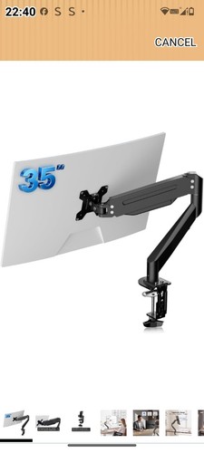 Suptek single monitor arm gas - single,