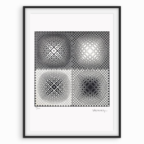 Victor vasarely signed lang - vasarely,