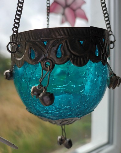 Blue glass and - , silver