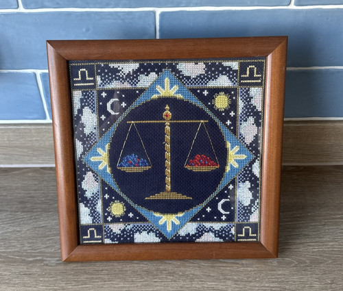 Framed vintage libra zodiac - libra,