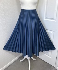 Zara Blue Pleated Skirt Size S