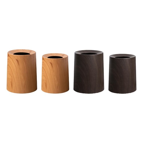 Wood grain trash can fashion - trash,