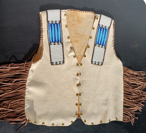 Powwow regalia buffalo leather - powwow,