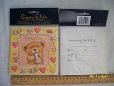 Birth Announcement Cards  . 12 by Simon Elvin. Teddy Bear.BNIP