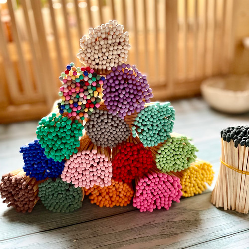 Luxury long coloured matches - luxury,