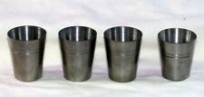 4 Rein Zinn Pewter German Toasting Cups Shot Glasses vintage