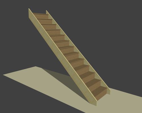 Straight staircase made - made, to