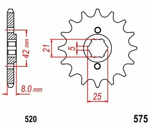 Pinion 14z pitch 520 for - pinion,