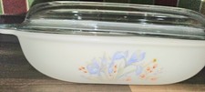 Vintage PYREX Blue Iris Oval