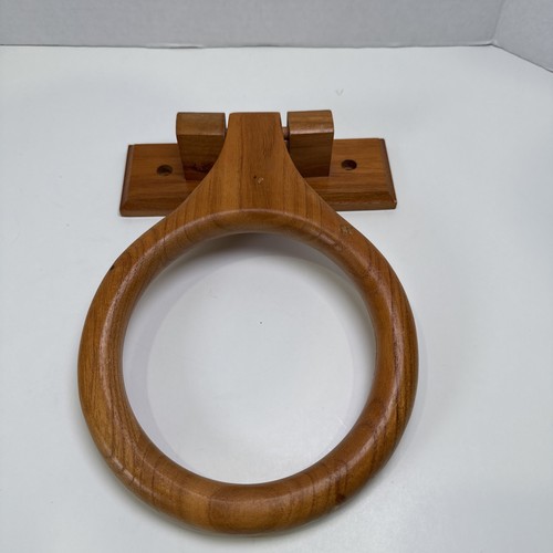 Rustic wood towel ring - rustic,