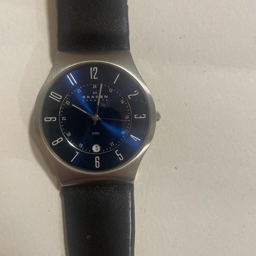 Blue iridescent dial skagen - iridescent,