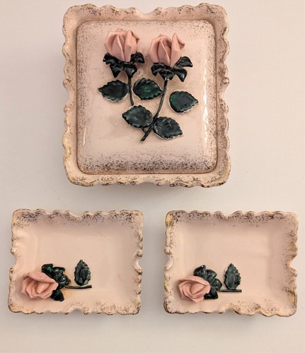 Vintage pink rose - rose, trinket