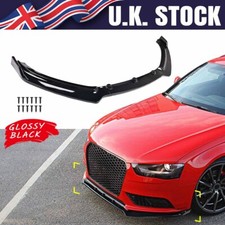 Gloss Black Front Bumper Lip Splitter For Audi A4 B8.5 / B8 Facelift 2011-2015