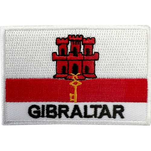 Gibraltar flag patch - iron, on