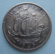 1965 HALF PENNY HIGHLY POLISHED