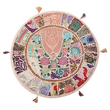 22 in Round Ottoman Bohemian