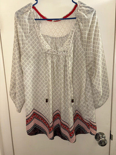 Rewind womens tunic top - top, white