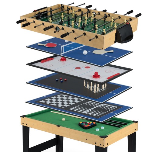Multi game table foosball - w/,