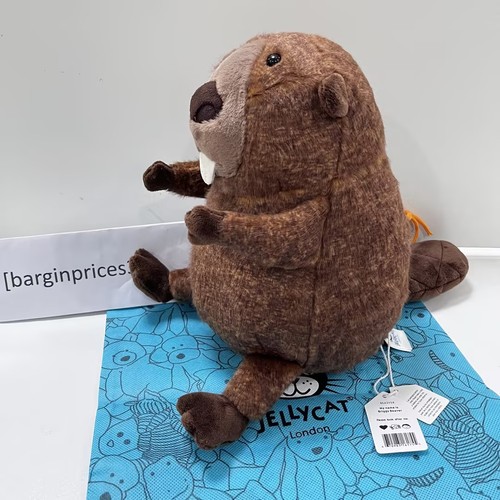 Jellycat briggs beaver - beaver, 10"