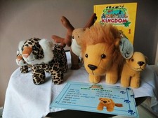 My Animal Kingdom assorted soft toys &one hardback book. Lions,tigers & reindeer