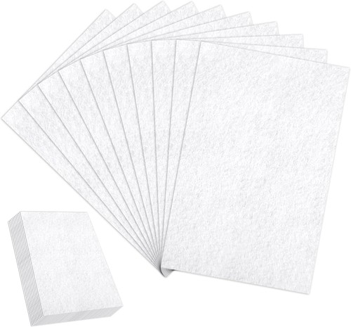 Stiff white felt sheets for - stiff,