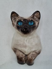 Winstanley Siamese Wall Mask Cat Size 2 Signed Hand Painted Earthenware 18 cm