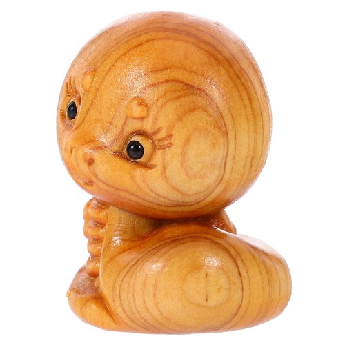 Wooden carved snake - carved,