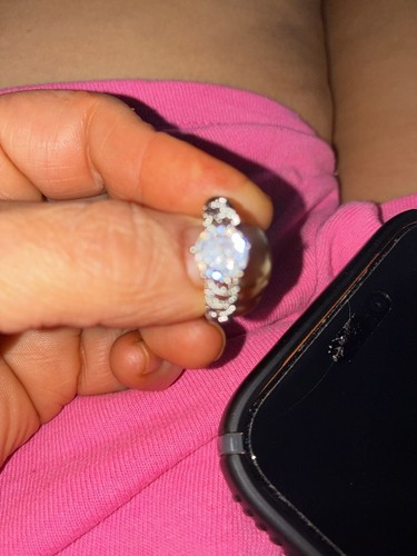 Moissanite engagement ring - moissanite,