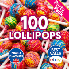 100 X Chupa Chups Assorted Flavour Lollipops Mixed Lollies Sweets