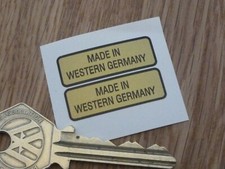 Made in Western Germany Gold