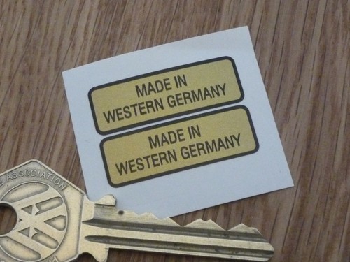 Made western germany gold - in,