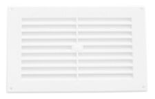 MAP 9x6" WALL VENT Removable Fly Screen 229x152mm WHITE Plastic Grille