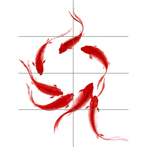 Koi fish painting giant - koi,