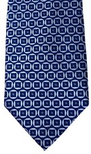 THOMAS NASH Navy Patterned Tie 100% polyester men's New