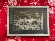 Art Print  ,Rare FRAMED , Printed 1833 , THE TIMES NEWSPAPER PRINTING PRESS